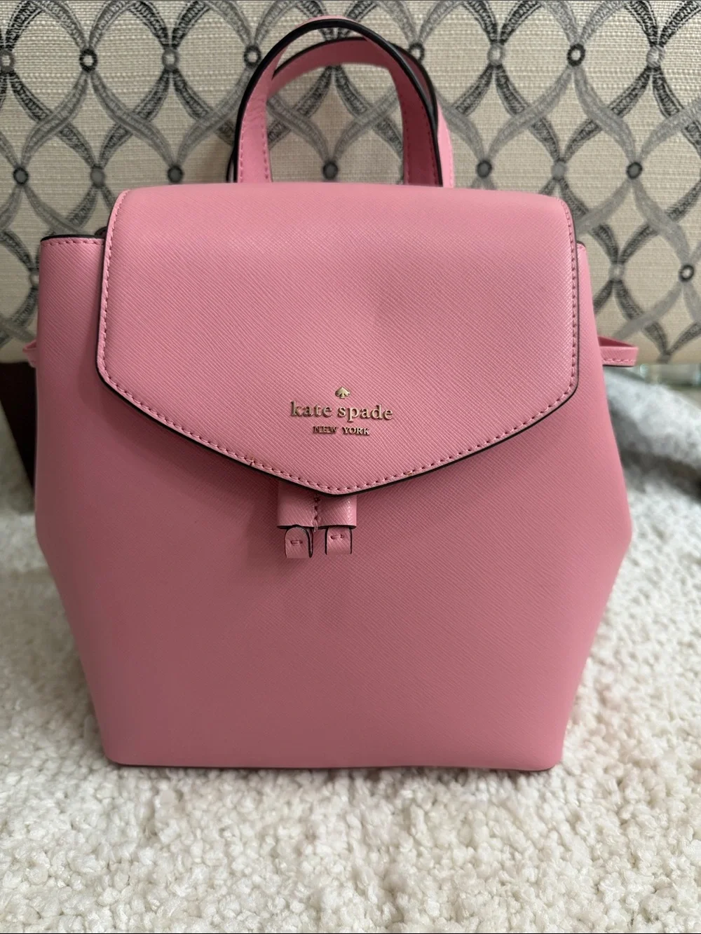 kate spade Pink Saffiano Leather Mini Backpack